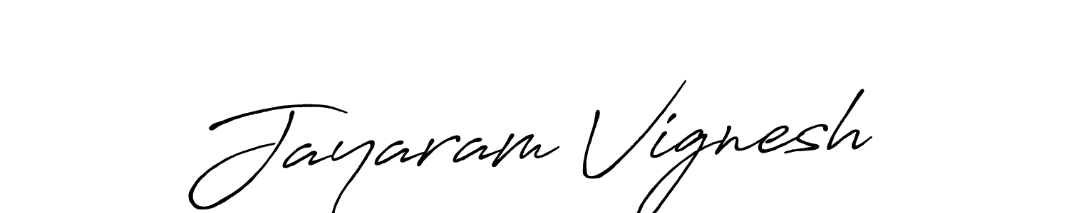 Design your own signature with our free online signature maker. With this signature software, you can create a handwritten (Antro_Vectra_Bolder) signature for name Jayaram Vignesh. Jayaram Vignesh signature style 7 images and pictures png