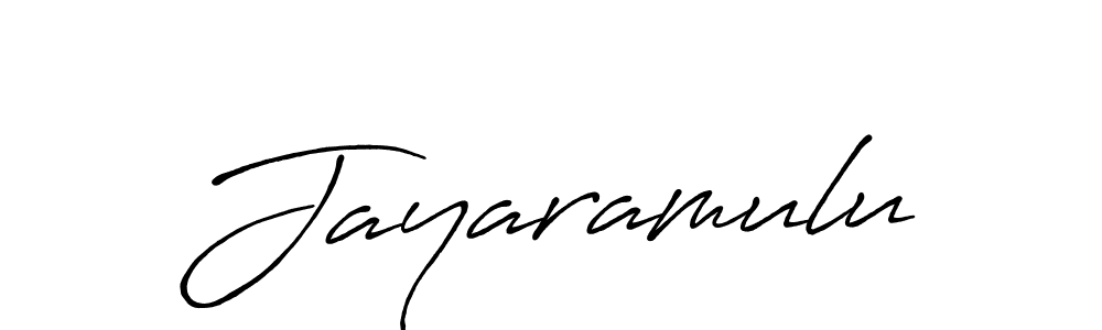 Design your own signature with our free online signature maker. With this signature software, you can create a handwritten (Antro_Vectra_Bolder) signature for name Jayaramulu. Jayaramulu signature style 7 images and pictures png