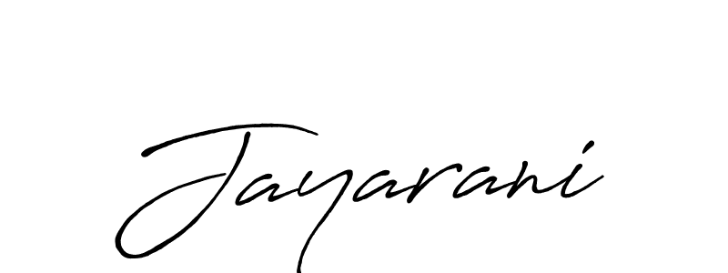 Design your own signature with our free online signature maker. With this signature software, you can create a handwritten (Antro_Vectra_Bolder) signature for name Jayarani. Jayarani signature style 7 images and pictures png