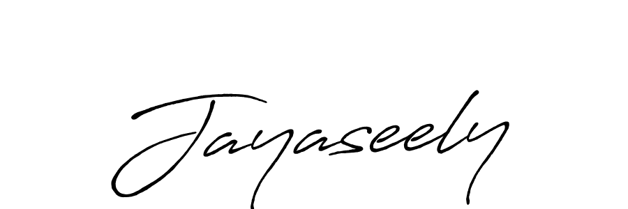 How to make Jayaseely name signature. Use Antro_Vectra_Bolder style for creating short signs online. This is the latest handwritten sign. Jayaseely signature style 7 images and pictures png