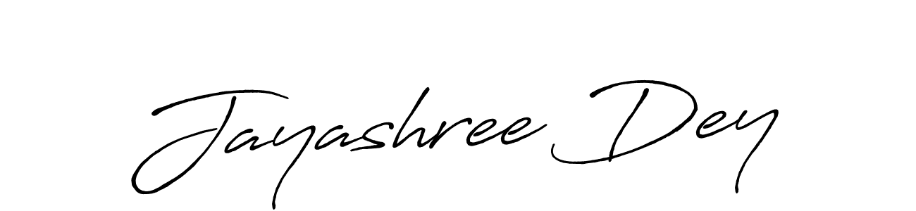 How to make Jayashree Dey name signature. Use Antro_Vectra_Bolder style for creating short signs online. This is the latest handwritten sign. Jayashree Dey signature style 7 images and pictures png