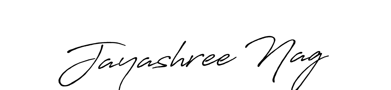 Use a signature maker to create a handwritten signature online. With this signature software, you can design (Antro_Vectra_Bolder) your own signature for name Jayashree Nag. Jayashree Nag signature style 7 images and pictures png