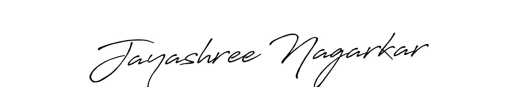 Create a beautiful signature design for name Jayashree Nagarkar. With this signature (Antro_Vectra_Bolder) fonts, you can make a handwritten signature for free. Jayashree Nagarkar signature style 7 images and pictures png