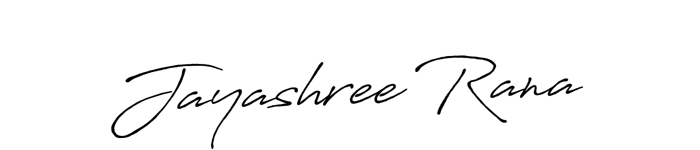 Create a beautiful signature design for name Jayashree Rana. With this signature (Antro_Vectra_Bolder) fonts, you can make a handwritten signature for free. Jayashree Rana signature style 7 images and pictures png