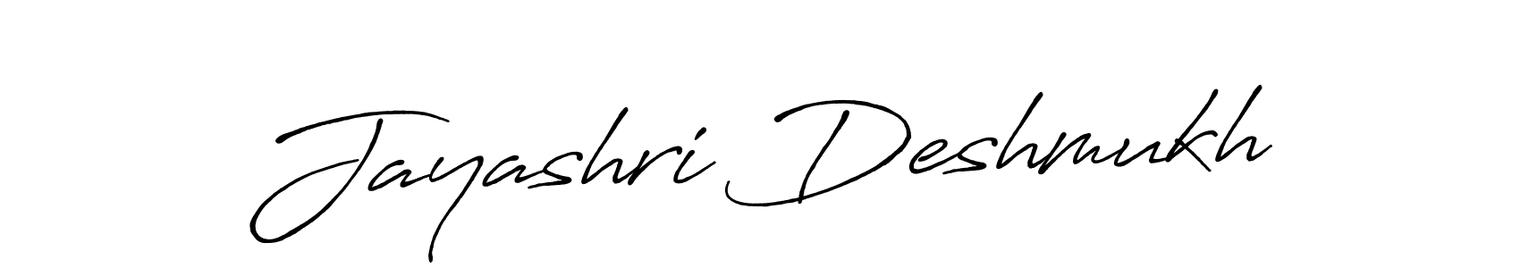How to make Jayashri Deshmukh name signature. Use Antro_Vectra_Bolder style for creating short signs online. This is the latest handwritten sign. Jayashri Deshmukh signature style 7 images and pictures png