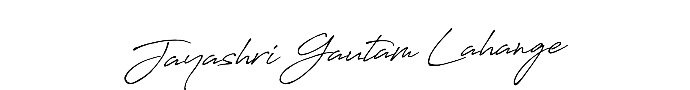 Use a signature maker to create a handwritten signature online. With this signature software, you can design (Antro_Vectra_Bolder) your own signature for name Jayashri Gautam Lahange. Jayashri Gautam Lahange signature style 7 images and pictures png