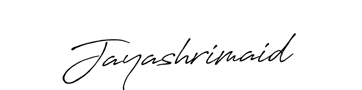 The best way (Antro_Vectra_Bolder) to make a short signature is to pick only two or three words in your name. The name Jayashrimaid include a total of six letters. For converting this name. Jayashrimaid signature style 7 images and pictures png