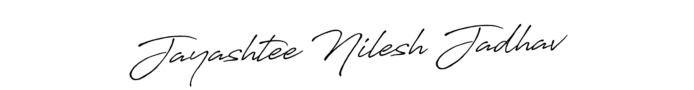 if you are searching for the best signature style for your name Jayashtee Nilesh Jadhav. so please give up your signature search. here we have designed multiple signature styles  using Antro_Vectra_Bolder. Jayashtee Nilesh Jadhav signature style 7 images and pictures png