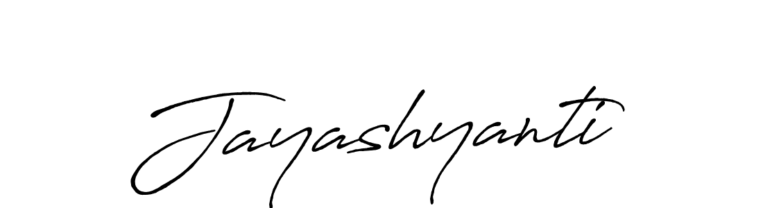 Make a beautiful signature design for name Jayashyanti. With this signature (Antro_Vectra_Bolder) style, you can create a handwritten signature for free. Jayashyanti signature style 7 images and pictures png