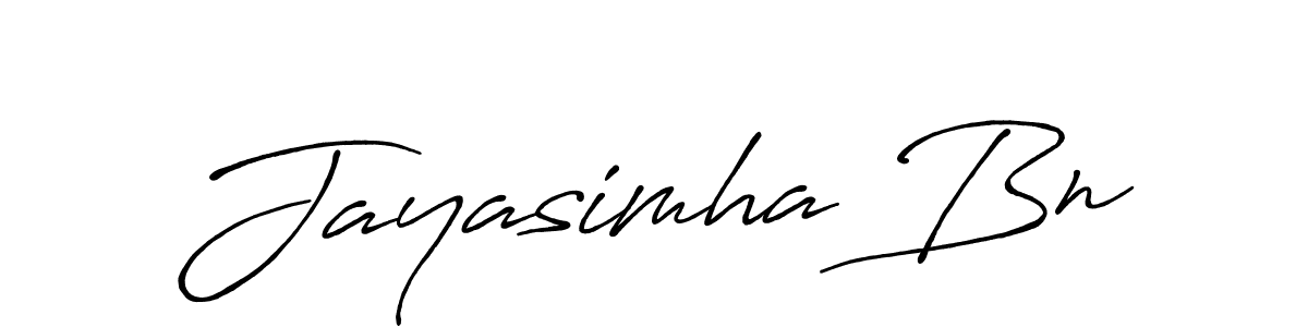 Design your own signature with our free online signature maker. With this signature software, you can create a handwritten (Antro_Vectra_Bolder) signature for name Jayasimha Bn. Jayasimha Bn signature style 7 images and pictures png