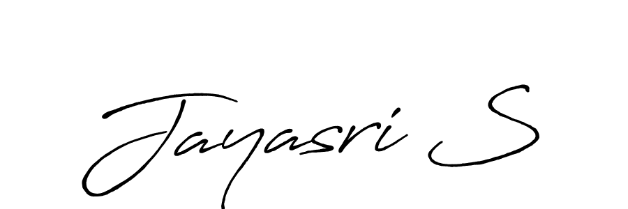 How to make Jayasri S signature? Antro_Vectra_Bolder is a professional autograph style. Create handwritten signature for Jayasri S name. Jayasri S signature style 7 images and pictures png