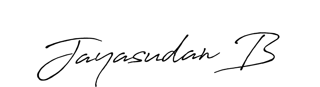 It looks lik you need a new signature style for name Jayasudan B. Design unique handwritten (Antro_Vectra_Bolder) signature with our free signature maker in just a few clicks. Jayasudan B signature style 7 images and pictures png