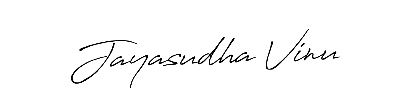 Design your own signature with our free online signature maker. With this signature software, you can create a handwritten (Antro_Vectra_Bolder) signature for name Jayasudha Vinu. Jayasudha Vinu signature style 7 images and pictures png