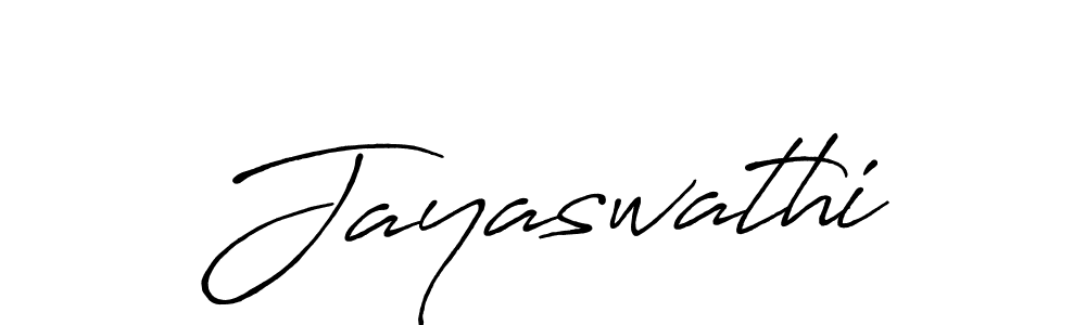 Create a beautiful signature design for name Jayaswathi. With this signature (Antro_Vectra_Bolder) fonts, you can make a handwritten signature for free. Jayaswathi signature style 7 images and pictures png