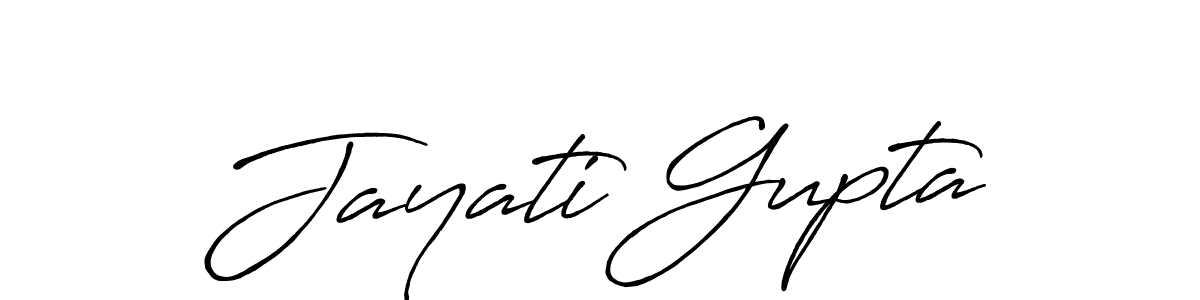 Jayati Gupta stylish signature style. Best Handwritten Sign (Antro_Vectra_Bolder) for my name. Handwritten Signature Collection Ideas for my name Jayati Gupta. Jayati Gupta signature style 7 images and pictures png