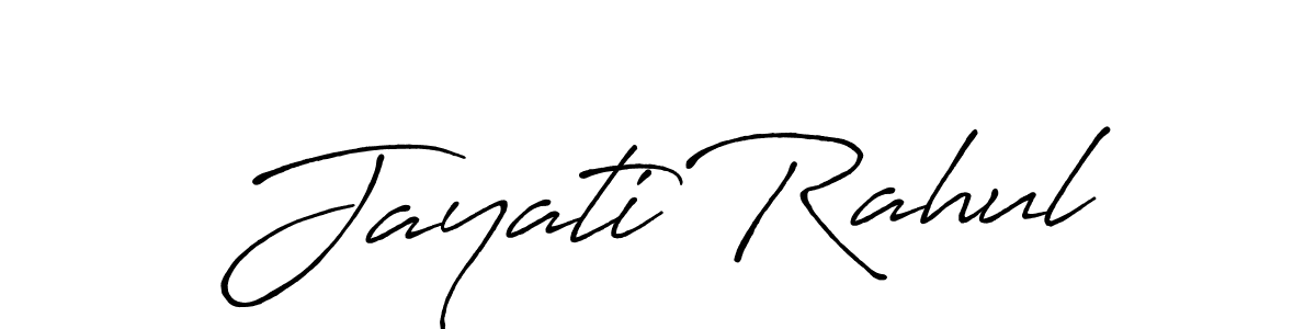 Design your own signature with our free online signature maker. With this signature software, you can create a handwritten (Antro_Vectra_Bolder) signature for name Jayati Rahul. Jayati Rahul signature style 7 images and pictures png