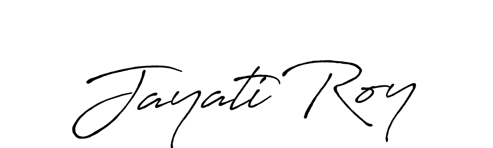 Make a beautiful signature design for name Jayati Roy. With this signature (Antro_Vectra_Bolder) style, you can create a handwritten signature for free. Jayati Roy signature style 7 images and pictures png