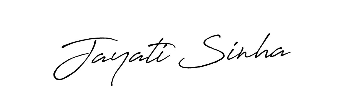 Use a signature maker to create a handwritten signature online. With this signature software, you can design (Antro_Vectra_Bolder) your own signature for name Jayati Sinha. Jayati Sinha signature style 7 images and pictures png