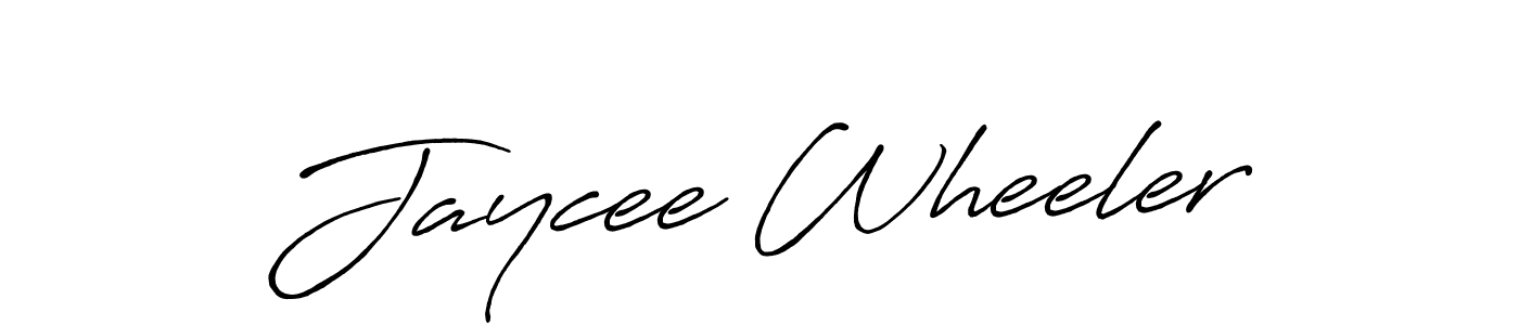 Create a beautiful signature design for name Jaycee Wheeler. With this signature (Antro_Vectra_Bolder) fonts, you can make a handwritten signature for free. Jaycee Wheeler signature style 7 images and pictures png