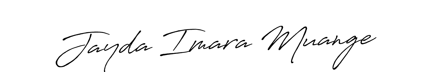 How to make Jayda Imara Muange name signature. Use Antro_Vectra_Bolder style for creating short signs online. This is the latest handwritten sign. Jayda Imara Muange signature style 7 images and pictures png