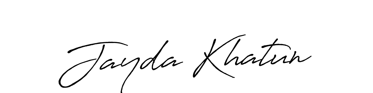 How to make Jayda Khatun name signature. Use Antro_Vectra_Bolder style for creating short signs online. This is the latest handwritten sign. Jayda Khatun signature style 7 images and pictures png