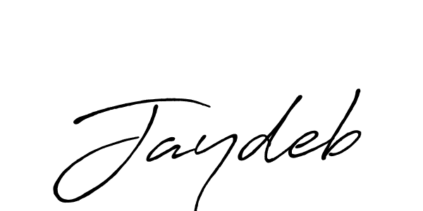 How to make Jaydeb signature? Antro_Vectra_Bolder is a professional autograph style. Create handwritten signature for Jaydeb name. Jaydeb signature style 7 images and pictures png