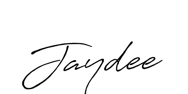Make a beautiful signature design for name Jaydee. With this signature (Antro_Vectra_Bolder) style, you can create a handwritten signature for free. Jaydee signature style 7 images and pictures png