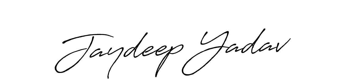 How to make Jaydeep Yadav name signature. Use Antro_Vectra_Bolder style for creating short signs online. This is the latest handwritten sign. Jaydeep Yadav signature style 7 images and pictures png