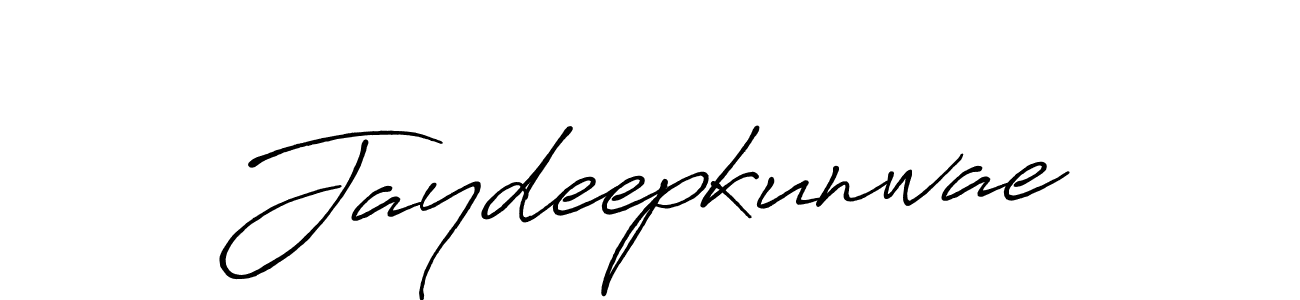 Make a beautiful signature design for name Jaydeepkunwae. With this signature (Antro_Vectra_Bolder) style, you can create a handwritten signature for free. Jaydeepkunwae signature style 7 images and pictures png
