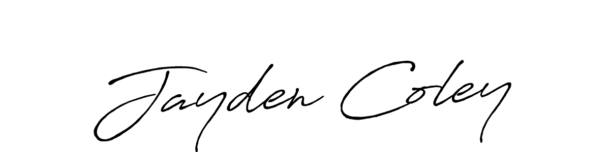 Make a beautiful signature design for name Jayden Coley. With this signature (Antro_Vectra_Bolder) style, you can create a handwritten signature for free. Jayden Coley signature style 7 images and pictures png