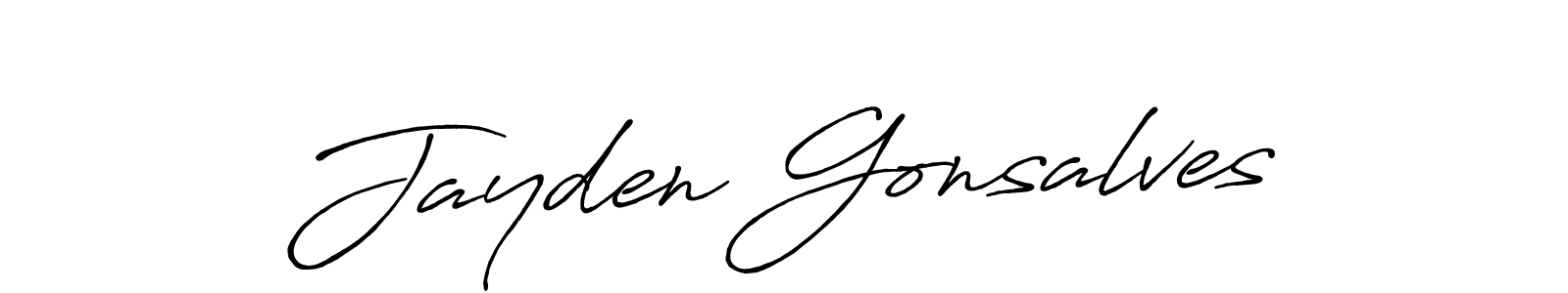 It looks lik you need a new signature style for name Jayden Gonsalves. Design unique handwritten (Antro_Vectra_Bolder) signature with our free signature maker in just a few clicks. Jayden Gonsalves signature style 7 images and pictures png