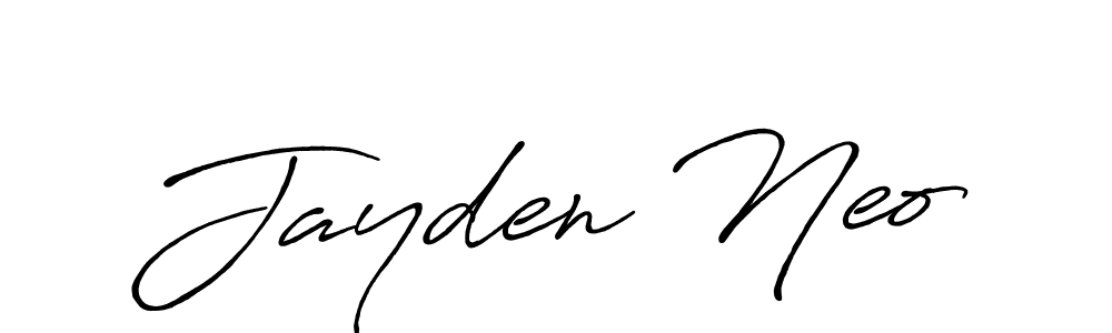 Design your own signature with our free online signature maker. With this signature software, you can create a handwritten (Antro_Vectra_Bolder) signature for name Jayden Neo. Jayden Neo signature style 7 images and pictures png