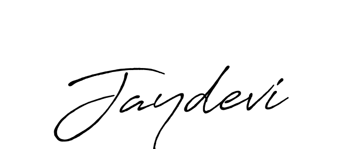 Create a beautiful signature design for name Jaydevi. With this signature (Antro_Vectra_Bolder) fonts, you can make a handwritten signature for free. Jaydevi signature style 7 images and pictures png