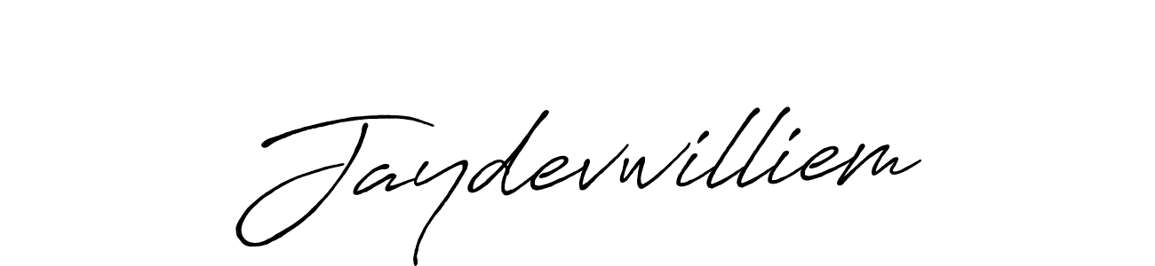 Jaydevwilliem stylish signature style. Best Handwritten Sign (Antro_Vectra_Bolder) for my name. Handwritten Signature Collection Ideas for my name Jaydevwilliem. Jaydevwilliem signature style 7 images and pictures png