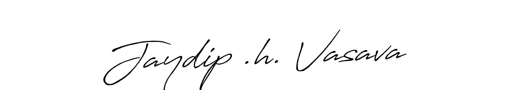 Design your own signature with our free online signature maker. With this signature software, you can create a handwritten (Antro_Vectra_Bolder) signature for name Jaydip .h. Vasava. Jaydip .h. Vasava signature style 7 images and pictures png