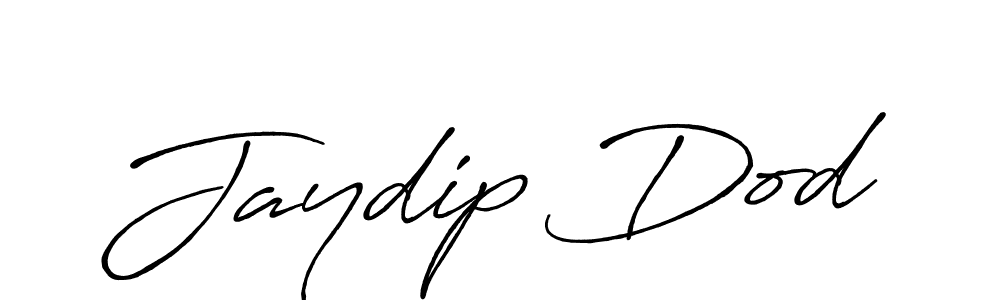 How to make Jaydip Dod name signature. Use Antro_Vectra_Bolder style for creating short signs online. This is the latest handwritten sign. Jaydip Dod signature style 7 images and pictures png