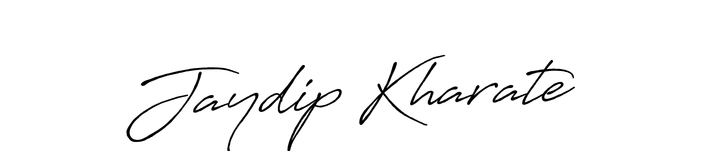 Make a beautiful signature design for name Jaydip Kharate. With this signature (Antro_Vectra_Bolder) style, you can create a handwritten signature for free. Jaydip Kharate signature style 7 images and pictures png