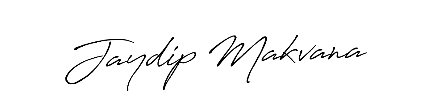 Design your own signature with our free online signature maker. With this signature software, you can create a handwritten (Antro_Vectra_Bolder) signature for name Jaydip Makvana. Jaydip Makvana signature style 7 images and pictures png