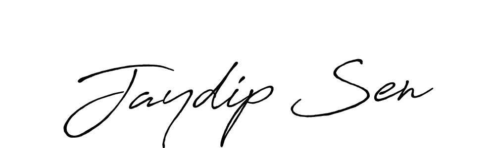 How to make Jaydip Sen signature? Antro_Vectra_Bolder is a professional autograph style. Create handwritten signature for Jaydip Sen name. Jaydip Sen signature style 7 images and pictures png