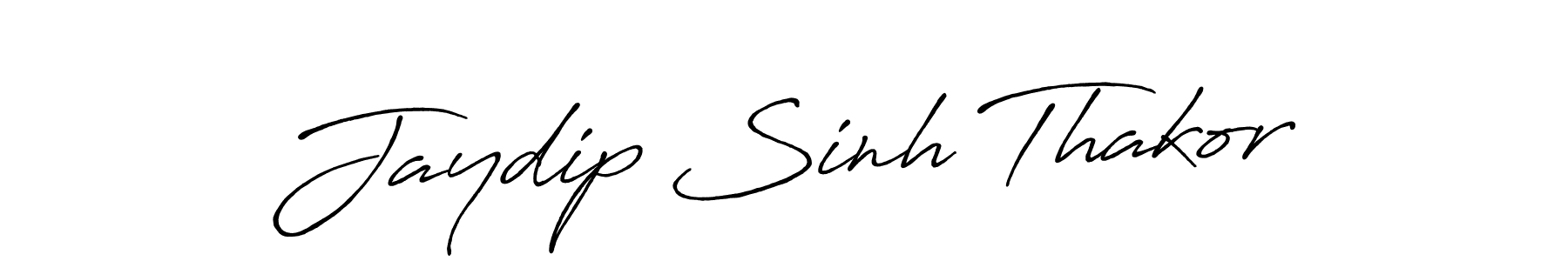 How to make Jaydip Sinh Thakor name signature. Use Antro_Vectra_Bolder style for creating short signs online. This is the latest handwritten sign. Jaydip Sinh Thakor signature style 7 images and pictures png