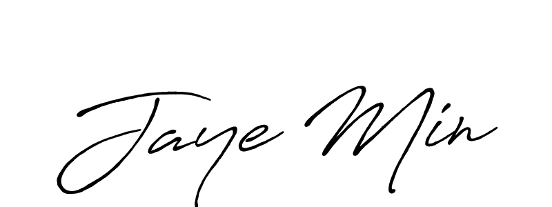 Create a beautiful signature design for name Jaye Min. With this signature (Antro_Vectra_Bolder) fonts, you can make a handwritten signature for free. Jaye Min signature style 7 images and pictures png