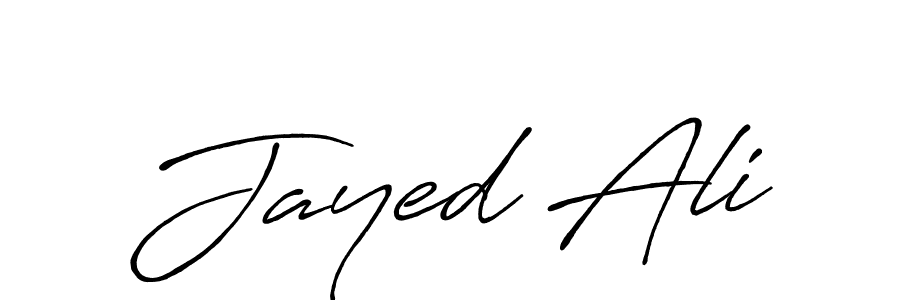 Make a beautiful signature design for name Jayed Ali. With this signature (Antro_Vectra_Bolder) style, you can create a handwritten signature for free. Jayed Ali signature style 7 images and pictures png