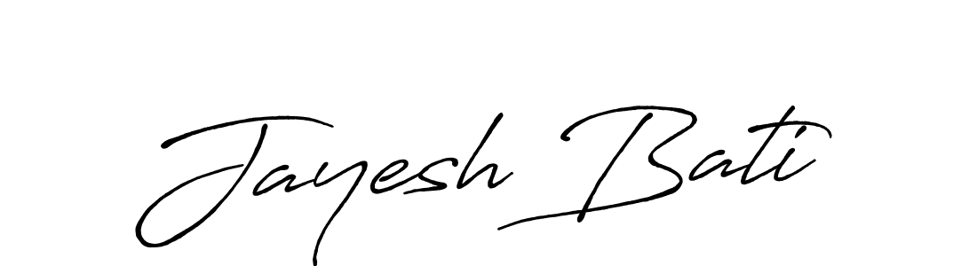 Jayesh Bati stylish signature style. Best Handwritten Sign (Antro_Vectra_Bolder) for my name. Handwritten Signature Collection Ideas for my name Jayesh Bati. Jayesh Bati signature style 7 images and pictures png