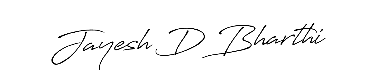 How to make Jayesh D Bharthi name signature. Use Antro_Vectra_Bolder style for creating short signs online. This is the latest handwritten sign. Jayesh D Bharthi signature style 7 images and pictures png