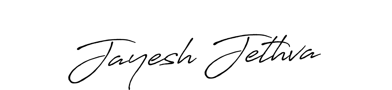 Also we have Jayesh Jethva name is the best signature style. Create professional handwritten signature collection using Antro_Vectra_Bolder autograph style. Jayesh Jethva signature style 7 images and pictures png