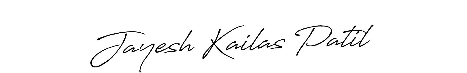 How to make Jayesh Kailas Patil name signature. Use Antro_Vectra_Bolder style for creating short signs online. This is the latest handwritten sign. Jayesh Kailas Patil signature style 7 images and pictures png