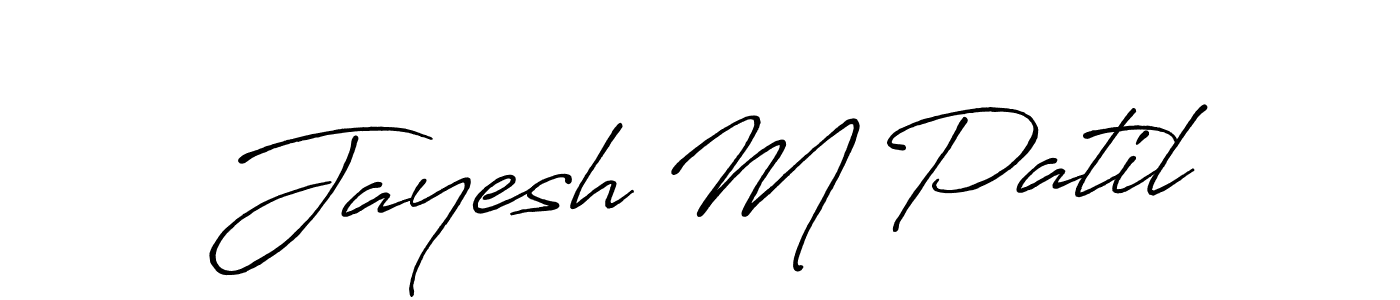 Also You can easily find your signature by using the search form. We will create Jayesh M Patil name handwritten signature images for you free of cost using Antro_Vectra_Bolder sign style. Jayesh M Patil signature style 7 images and pictures png
