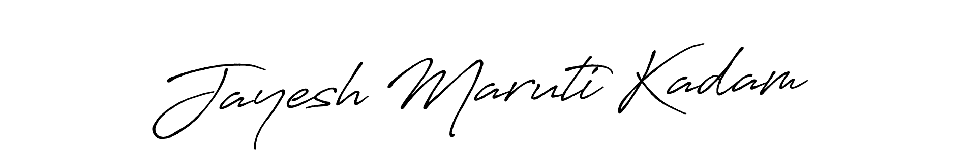 Create a beautiful signature design for name Jayesh Maruti Kadam. With this signature (Antro_Vectra_Bolder) fonts, you can make a handwritten signature for free. Jayesh Maruti Kadam signature style 7 images and pictures png