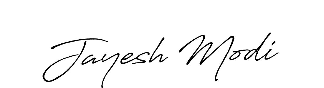 Design your own signature with our free online signature maker. With this signature software, you can create a handwritten (Antro_Vectra_Bolder) signature for name Jayesh Modi. Jayesh Modi signature style 7 images and pictures png