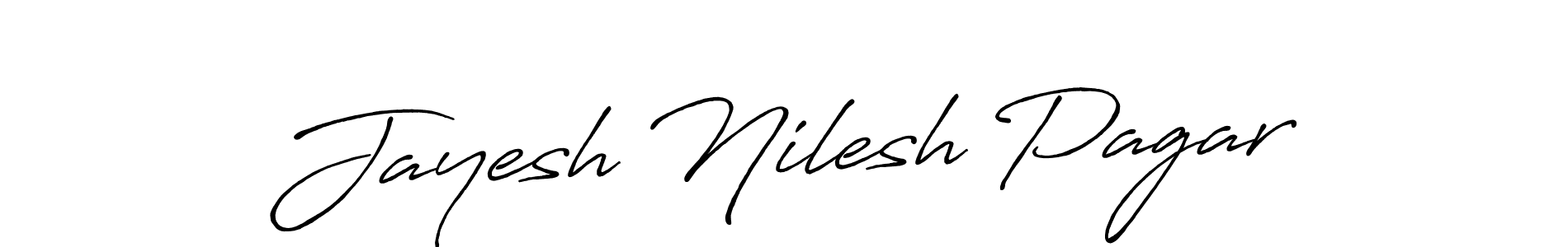 Make a beautiful signature design for name Jayesh Nilesh Pagar. With this signature (Antro_Vectra_Bolder) style, you can create a handwritten signature for free. Jayesh Nilesh Pagar signature style 7 images and pictures png